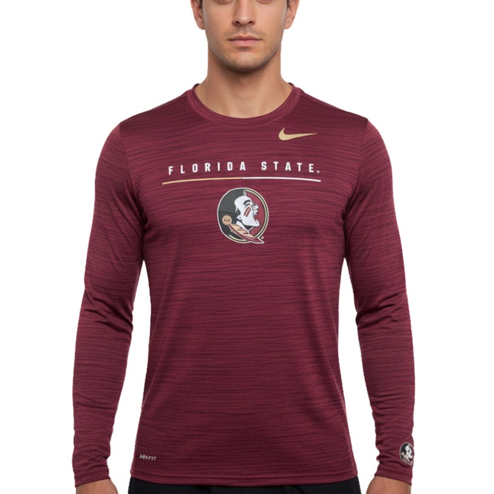 Nike Burgundy Long Sleeve Men's Tee Florida State University